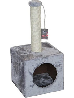 Pet Interest Cube Γατόδεντρο με Ονυχοδρόμιο Γκρι 31x31x67cm