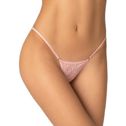 Milena By Paris Γυναικείο Sexy String με Δαντέλα Ροζ 6786