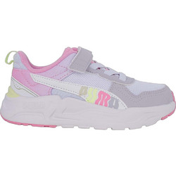 Puma Trinity 2 Παιδικά Sneakers Λευκά Λιλά Ροζ 405020-02