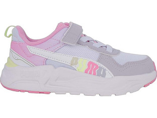 Puma Trinity 2 Παιδικά Sneakers Λευκά Λιλά Ροζ 405020-02