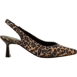 MTNG Γόβες Slingback Δερμάτινες με Λεπτό Χαμηλό Τακούνι Καφέ 54163-C59117