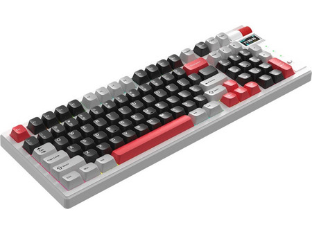 Monka KG991W Ασύρματο Μηχανικό Gaming Πληκτρολόγιο με Monka Violet Διακόπτες RGB White
