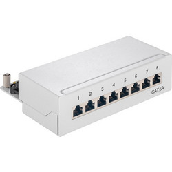 Goobay 62063 Ethernet Patch Panel Επιτοίχιο 8 Θυρών Cat.6a Shielded STP