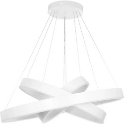 Globostar Venom Κρεμαστό Φωτιστικό Οροφής Τρίφωτο LED με Ρυθμιζόμενο Λευκό Φως Λευκό 80x80x80cm KLV-101-0200-V2