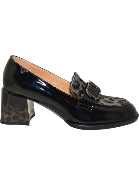 Versace 19V69 Γόβες Λουστρίνι με Χοντρό Χαμηλό Τακούνι Μαύρες A264-M236V