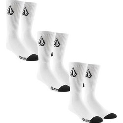 Volcom Ανδρικές Κάλτσες Ψηλές με Σχέδια Λευκές 3Pack D6312610-WHT