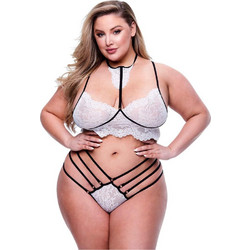 Baci Σετ Sexy Εσώρουχα See Through με Δαντέλα Λευκά 4890808249000
