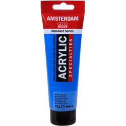 Royal Talens Amsterdam 834 Metallic Blue Ακρυλικό Χρώμα Ζωγραφικής 120ml