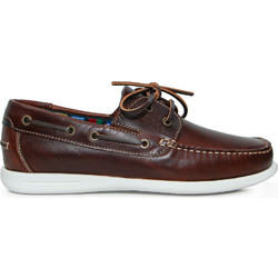Boss Shoes Ανδρικά Μοκασίνια Boat Shoes Δερμάτινα Καφέ D09130