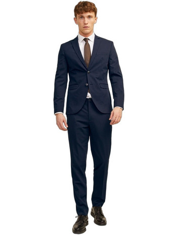 Jack & Jones Ανδρικό Κοστούμι Χειμερινό με Κανονική Εφαρμογή Navy Μπλε 12181339