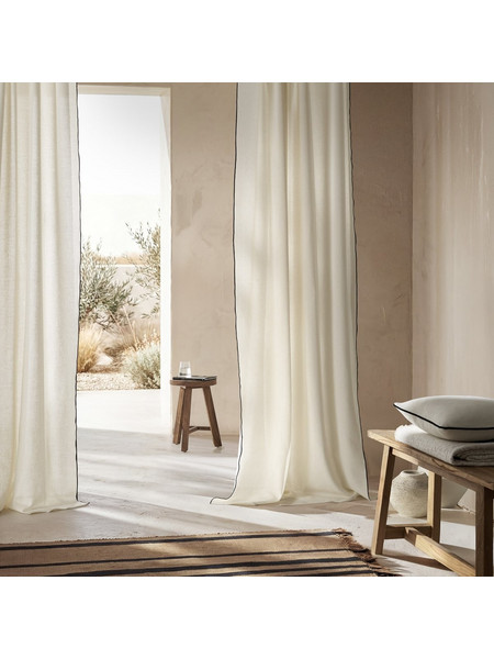 Gofis Home Κουρτίνα με Σιρίτι 140x280 Nedda 614/14 Black