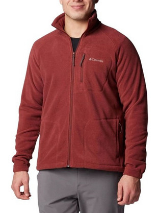 Columbia Fast Trek Ανδρική Ζακέτα Fleece με Φερμουάρ Μπορντό 1420421-681