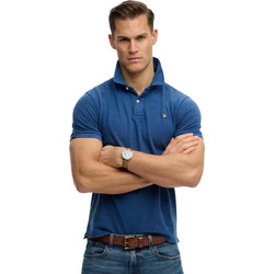 Superdry Vintage Destroy Ανδρική Αθλητική Μπλούζα Polo Μπλε M1110451A-D8Y