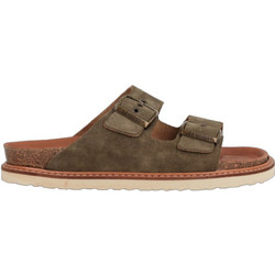 Genuins Hawaii Γυναικεία Σανδάλια Suede Ανατομικά Χακί
