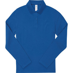 B&C Collection Γυναικεία Μπλούζα Polo Μακρυμάνικη Royal Blue PW464
