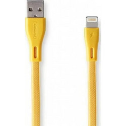Remax Full Speed Pro Braided Flat USB-A to Lightning Cable 1m Yellow