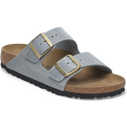 Birkenstock Arizona Δερμάτινα Γυναικεία Σανδάλια Ανατομικά Γκρι 1029253