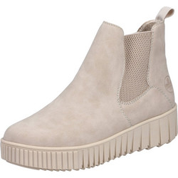 Rieker Γυναικεία Μποτάκια Chelsea Πλατφόρμα Suede Μπεζ Y6151-63