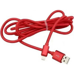 KLGO S-50 Braided USB-A to Lightning Cable 2m Red