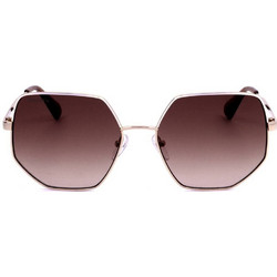Max & Co MO0026 32F Γυναικεία Γυαλιά Ηλίου Πολυγωνικά Μεταλλικά Χρυσά με Καφέ Φακό