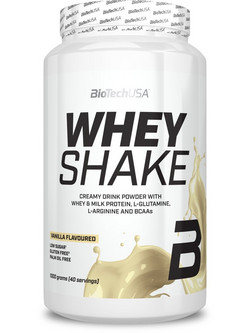 Biotech USA Whey Shake Vanilla Πρωτεΐνη Ορού Γάλακτος Χωρίς Γλουτένη 1kg