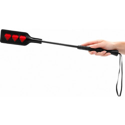 Ouch! Crop Heart Black Red