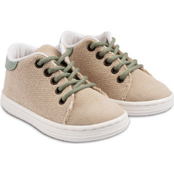 Babywalker Βαπτιστικά Sneakers για Αγόρι Υφασμάτινα Ανατομικά Μπεζ Πράσινο Mint BS3073