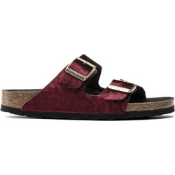 Birkenstock Arizona Γυναικεία Σανδάλια Suede Ανατομικά Μπορντό 1019848