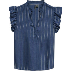 Vero Moda Γυναικείο Καλοκαιρινό Top Τζιν Navy Μπλε 10343780