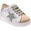 Gorgino Βαπτιστικά Sneakers για Αγόρι Δερμάτινα Ανατομικά Λευκά Βεραμάν 3170-1