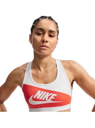 Nike Αθλητικό Μπουστάκι με Μέτρια Στήριξη & Αφαιρούμενη Ενίσχυση Λευκό IM9904-696
