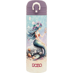 Polo Junior II Mermaid Παιδικό Παγούρι Θερμός Ανοξείδωτο με Καλαμάκι Πολύχρωμο 500ml