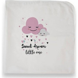 Bonjour Bebe Sweet Dream Πάνα Αγκαλιάς Χασέ Λευκή Ροζ 75x75cm