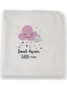 Bonjour Bebe Sweet Dream Πάνα Αγκαλιάς Χασέ Λευκή Ροζ 75x75cm
