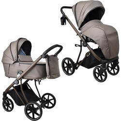 ibebe Next2 Eco Leather Καρότσι Μωρού 2 σε 1 Latte