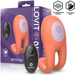 IntoYou Lovit Flexible Vibrating Ring Δαχτυλίδι Πέους Σιλικόνης με Δόνηση Πορτοκαλί