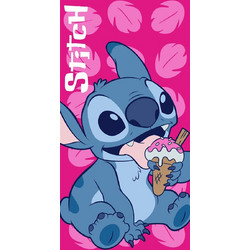 Dimcol Lilo & Stitch 118 Παιδική Πετσέτα Θαλάσσης Φούξια 70x140cm