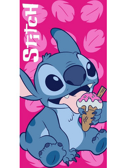 Dimcol Lilo & Stitch 118 Παιδική Πετσέτα Θαλάσσης Φούξια 70x140cm