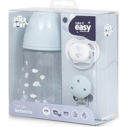 Interbaby Σετ Δώρου για Νεογέννητο Αγόρι Γαλάζιο 3τμχ