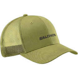 Salomon Logo Καπέλο Jockey με Δίχτυ Snapback Υφασμάτινο Χακί LC2837200