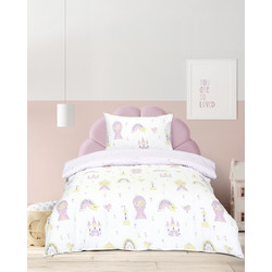 Kocoon Σετ Παιδικά Σεντόνια Μονά Βαμβακερά 160x260 Charlotte White 3τμχ