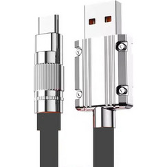 Leewello LW-095 Flat USB-A to USB-C 120W 2m Silver