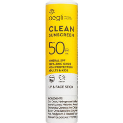 Aegli Clean Αντηλιακό Stick Προσώπου & Χειλιών SPF50 6gr