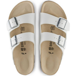 Birkenstock Arizona Δερμάτινα Ανδρικά Σανδάλια Ανατομικά Λευκά 5173