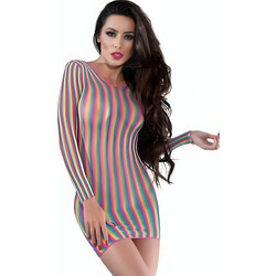 Chilirose Sexy Φόρεμα See Through Πολύχρωμο CR4334