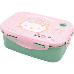 Gim Hello Kitty Πλαστικό Παιδικό Δοχείο Φαγητού Ροζ Πράσινο 900ml