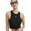 Hugo Boss Γυναικείο Καλοκαιρινό Crop Top Ριπ Μαύρο 50511450-001