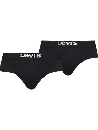 Levi's Ανδρικά Σλιπ Βαμβακερά Μαύρα 2Pack 037149-0803