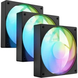 Fury SAI S12 Case Fan 120mm ARGB με Σύνδεση 3-Pin 4-Pin PWM 3τμχ Black