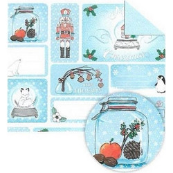 Ursus Winter Christmas Χαρτόνι Κολάζ Γαλάζιο 50x68cm 187115001